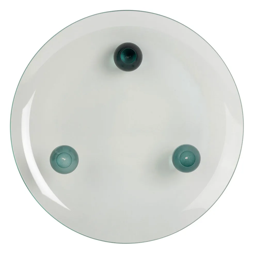 Centre de table en verre émeraude d30cm - Funky