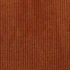 Chaise avec accoudoirs en velours côtelé cognac - Alma