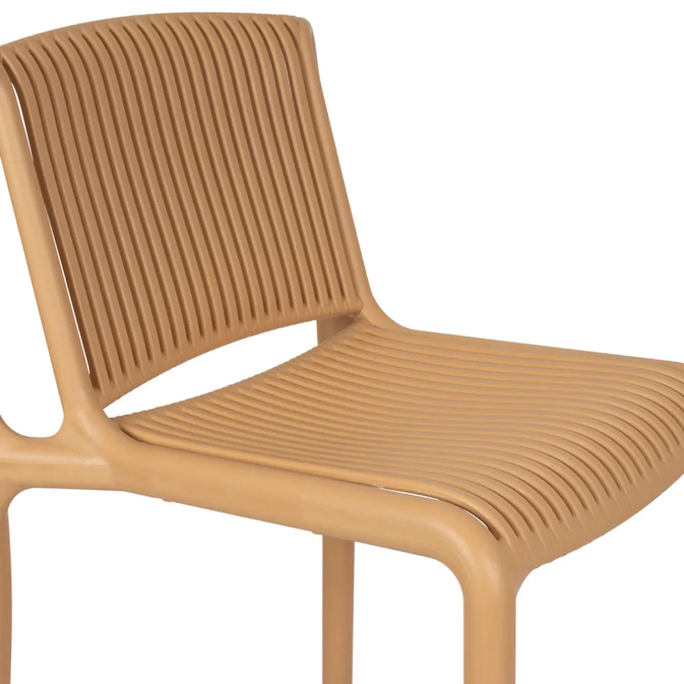 Chaise de bar d'extérieur beige - Lumi