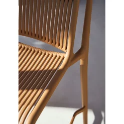 Chaise de bar d'extérieur beige - Lumi