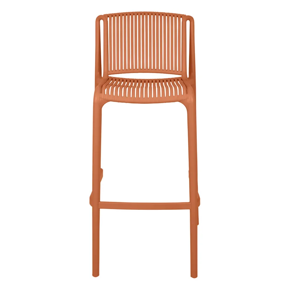 Chaise de bar d'extérieur terracotta h100cm - Lumi
