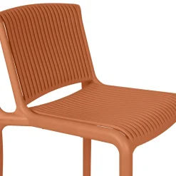 Chaise de bar d'extérieur terracotta h100cm - Lumi
