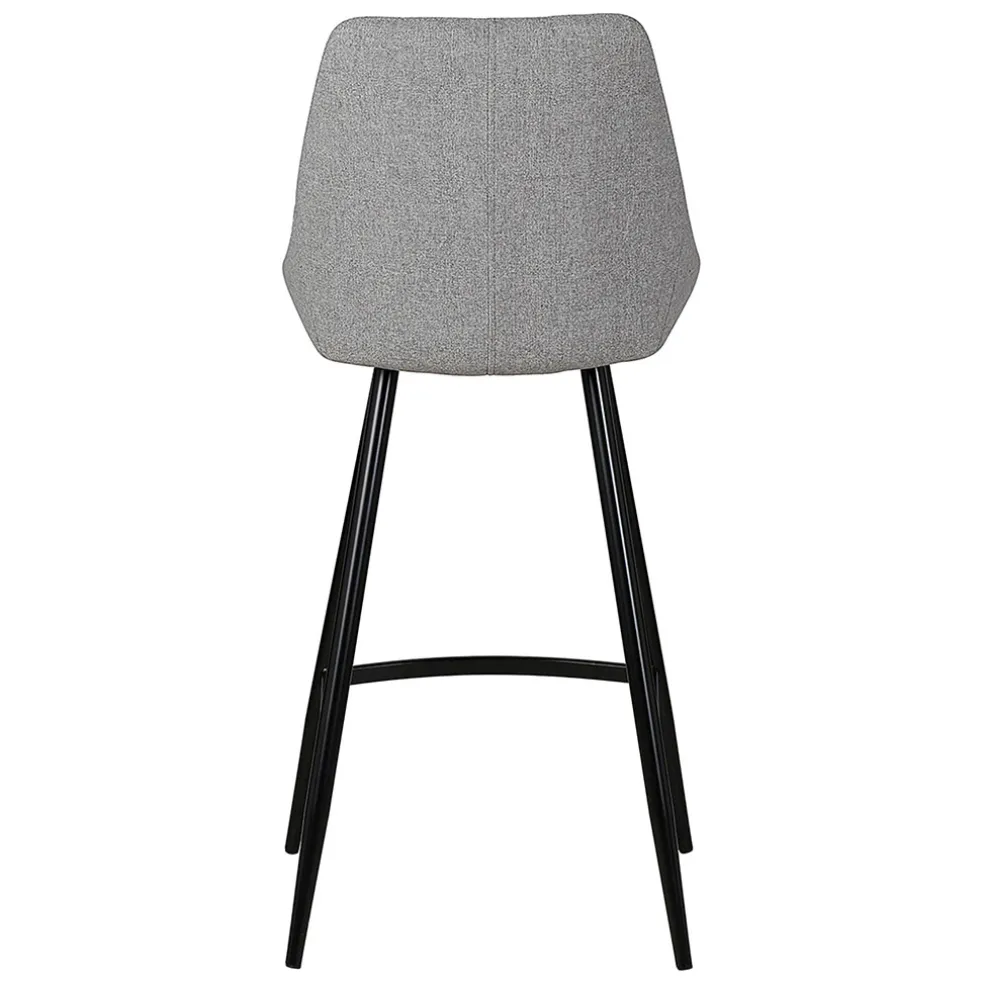 Chaise de bar en tissu gris clair h67cm - Ben