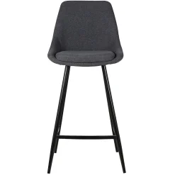 Chaise de bar en tissu gris foncé h67cm - Ben
