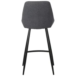 Chaise de bar en tissu gris foncé h67cm - Ben