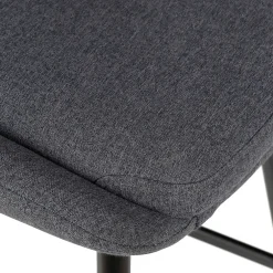 Chaise de bar en tissu gris foncé h67cm - Ben