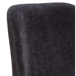Chaise de bar en tissu soft touch noir h65cm - Keri