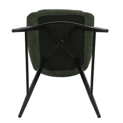 Chaise de bar en velours côtelé vert sapin h67cm - Ben