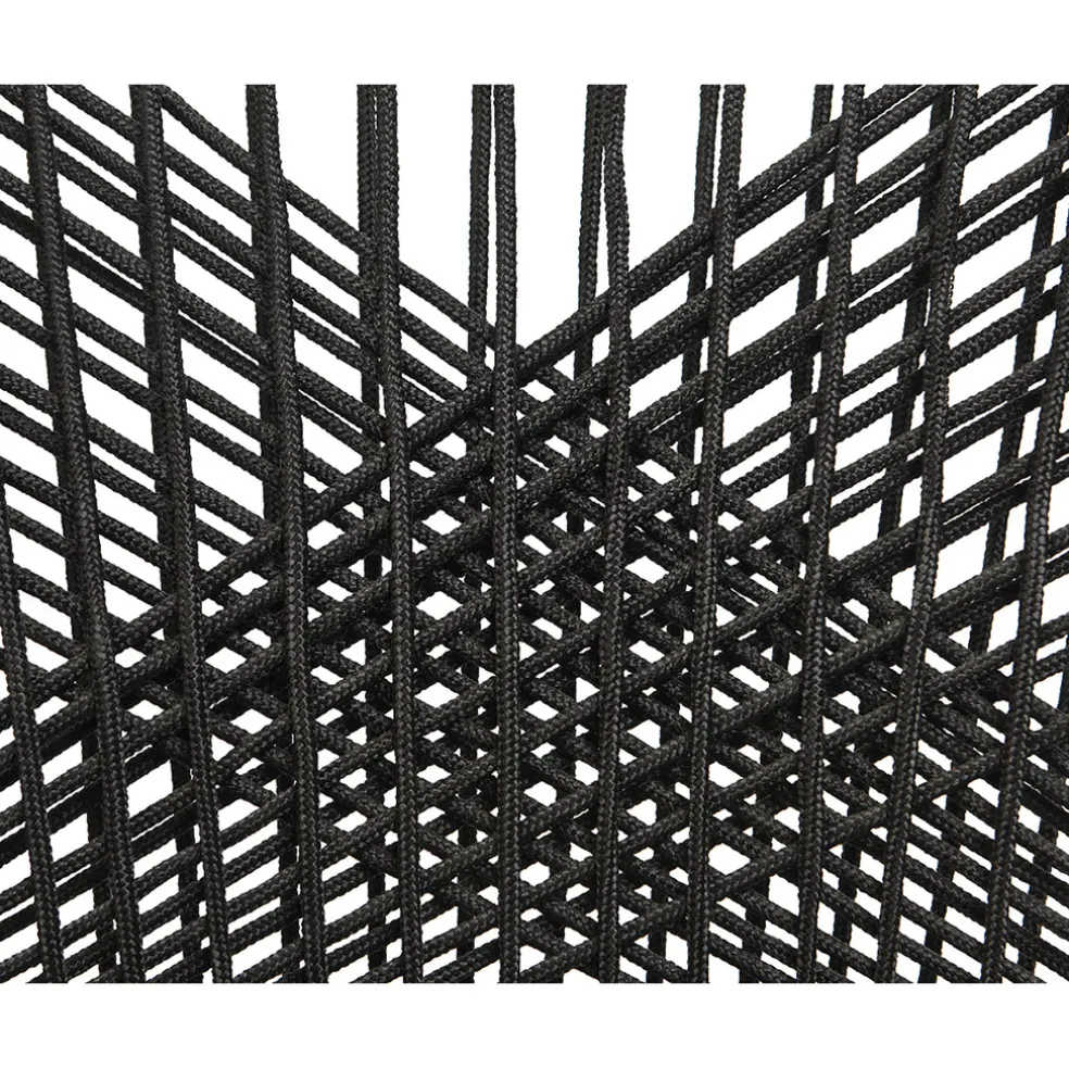 Chaise de jardin empilable en résine tressée noir - Seville