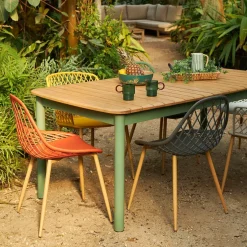 Chaise de jardin en plastique terracotta - Malaga