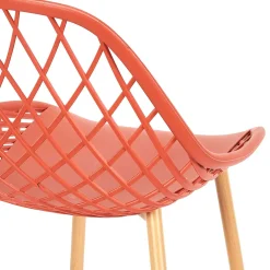 Chaise de jardin en plastique terracotta - Malaga
