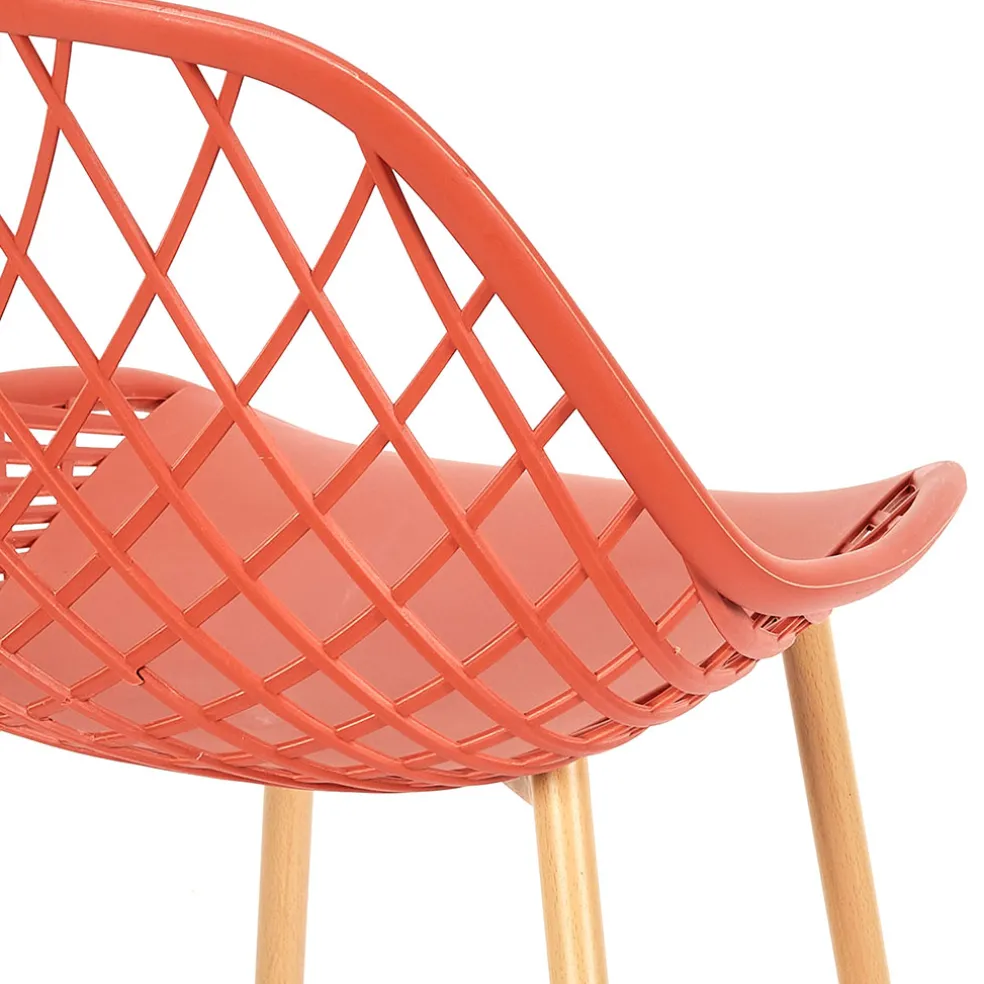 Chaise de jardin en plastique terracotta - Malaga