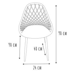 Chaise de jardin en plastique terracotta - Malaga