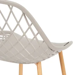 Chaise de jardin en plastique gris taupe - Malaga