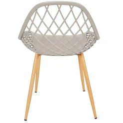 Chaise de jardin en plastique gris taupe - Malaga