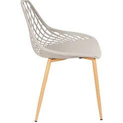 Chaise de jardin en plastique gris taupe - Malaga