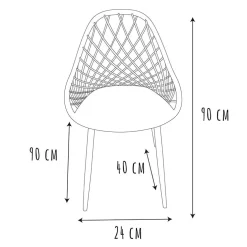 Chaise de jardin en plastique gris taupe - Malaga