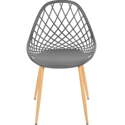 Chaise de jardin en plastique grise - Malaga