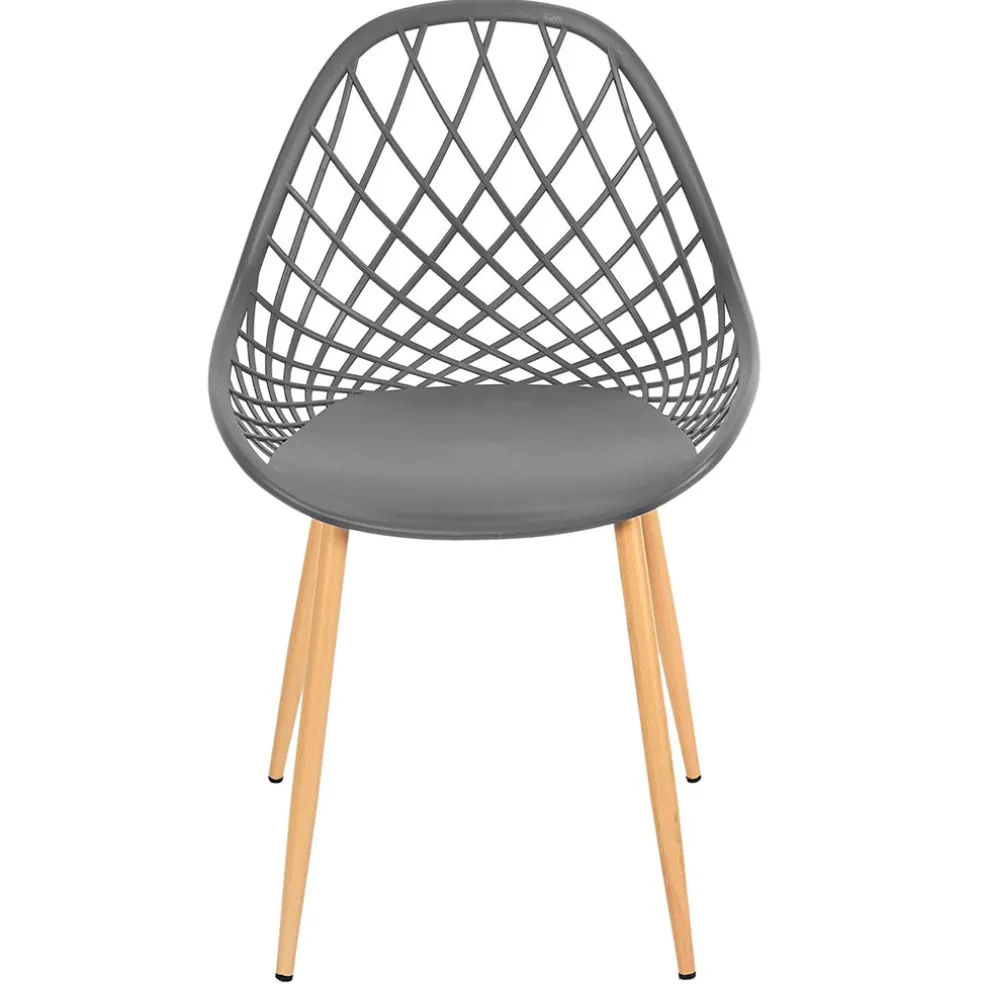 Chaise de jardin en plastique grise - Malaga