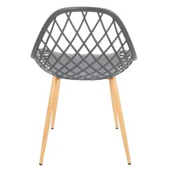 Chaise de jardin en plastique grise - Malaga