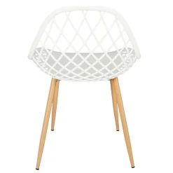 Chaise de jardin en plastique blanc - Malaga