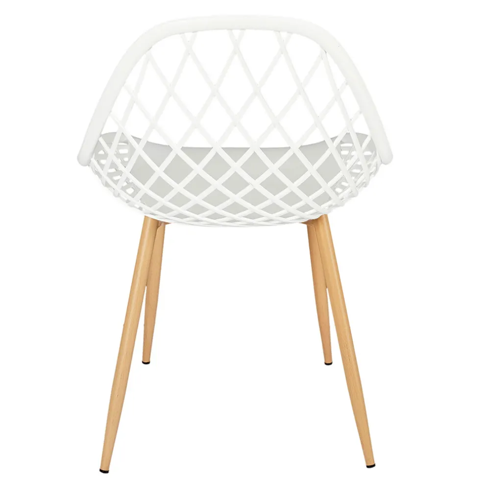 Chaise de jardin en plastique blanc - Malaga