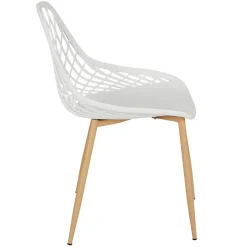 Chaise de jardin en plastique blanc - Malaga