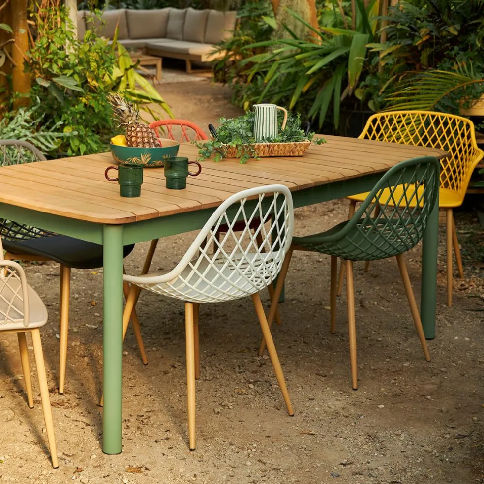 Chaise de jardin en plastique blanc - Malaga