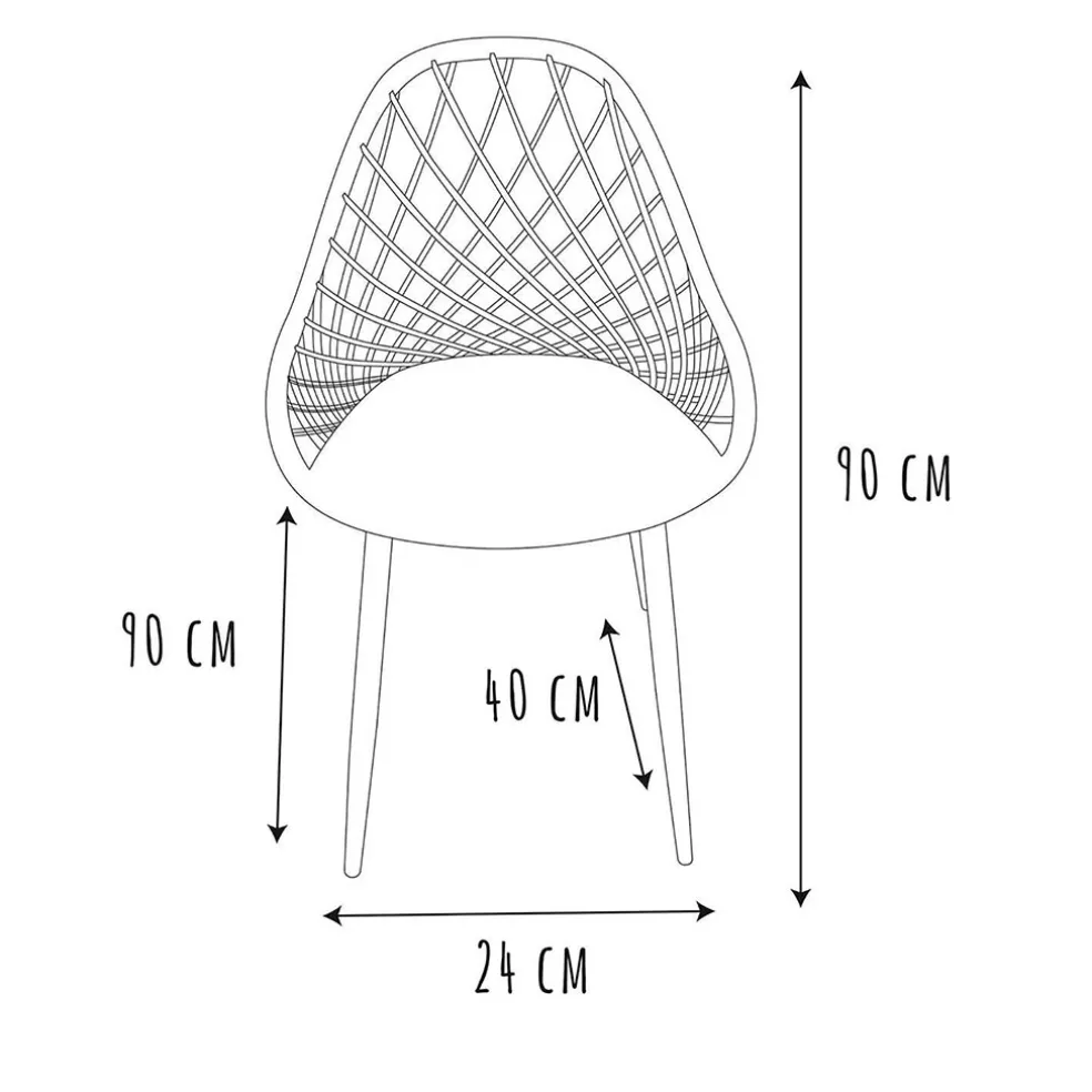 Chaise de jardin en plastique blanc - Malaga