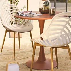 Chaise de jardin en plastique blanc - Alameda