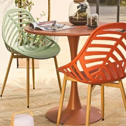 Chaise de jardin en plastique terracotta - Alameda