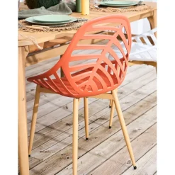 Chaise de jardin en plastique terracotta - Alameda