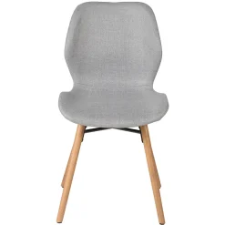 Chaise de salle à manger en tissu gris clair - Gloria