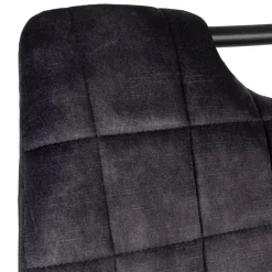 Chaise de salle à manger en velours gris - dana