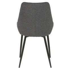 Chaise de salle à manger en tissu gris foncé - Ben