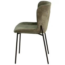 Chaise de salle à manger en velours côtelé vert foncé - Holden