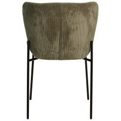 Chaise de salle à manger en velours côtelé vert foncé - Holden