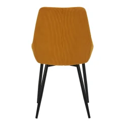 Chaise de salle à manger en velours côtelé curry - Ben