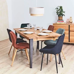 Chaise de salle à manger en velours noir - Ben