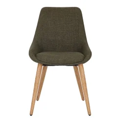 Chaise de salle à manger en tissu kaki - Ben