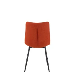 Chaise de salle à manger en tissu matelassé terracotta - lilly