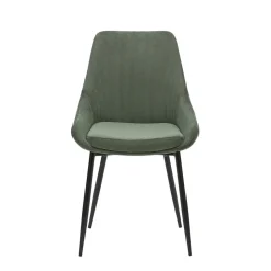 Chaise de salle à manger en velours côtelé kaki - Ben