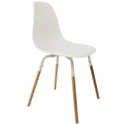 Chaise de salle à manger scandinave blanc - Phebee