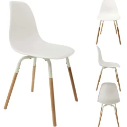 Chaise de salle à manger scandinave blanc - Phebee