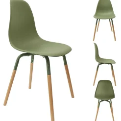 Chaise de salle à manger scandinave vert - Phebee