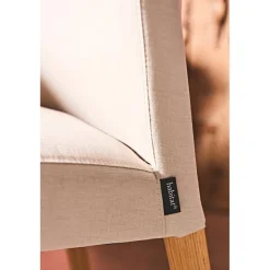 Chaise en tissu tapissée beige - Valentina