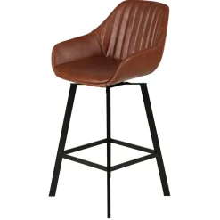 Chaise haute pivotante marron h65cm - Moss