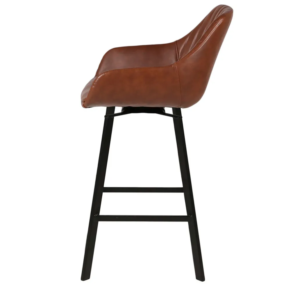 Chaise haute pivotante marron h65cm - Moss