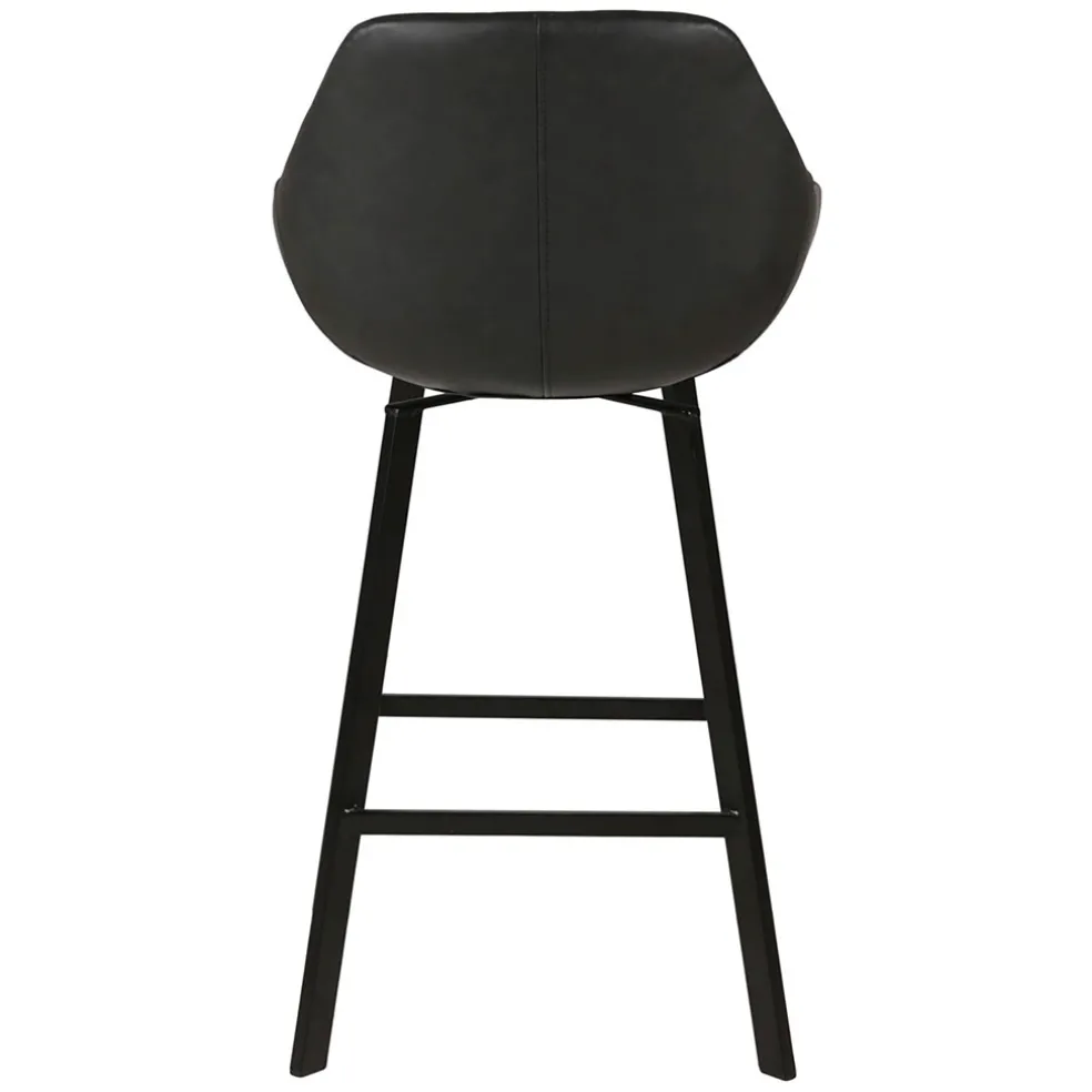 Chaise haute pivotante noir veilli h65cm - Moss