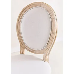 Chaise medaillon en bois d'hévea beige